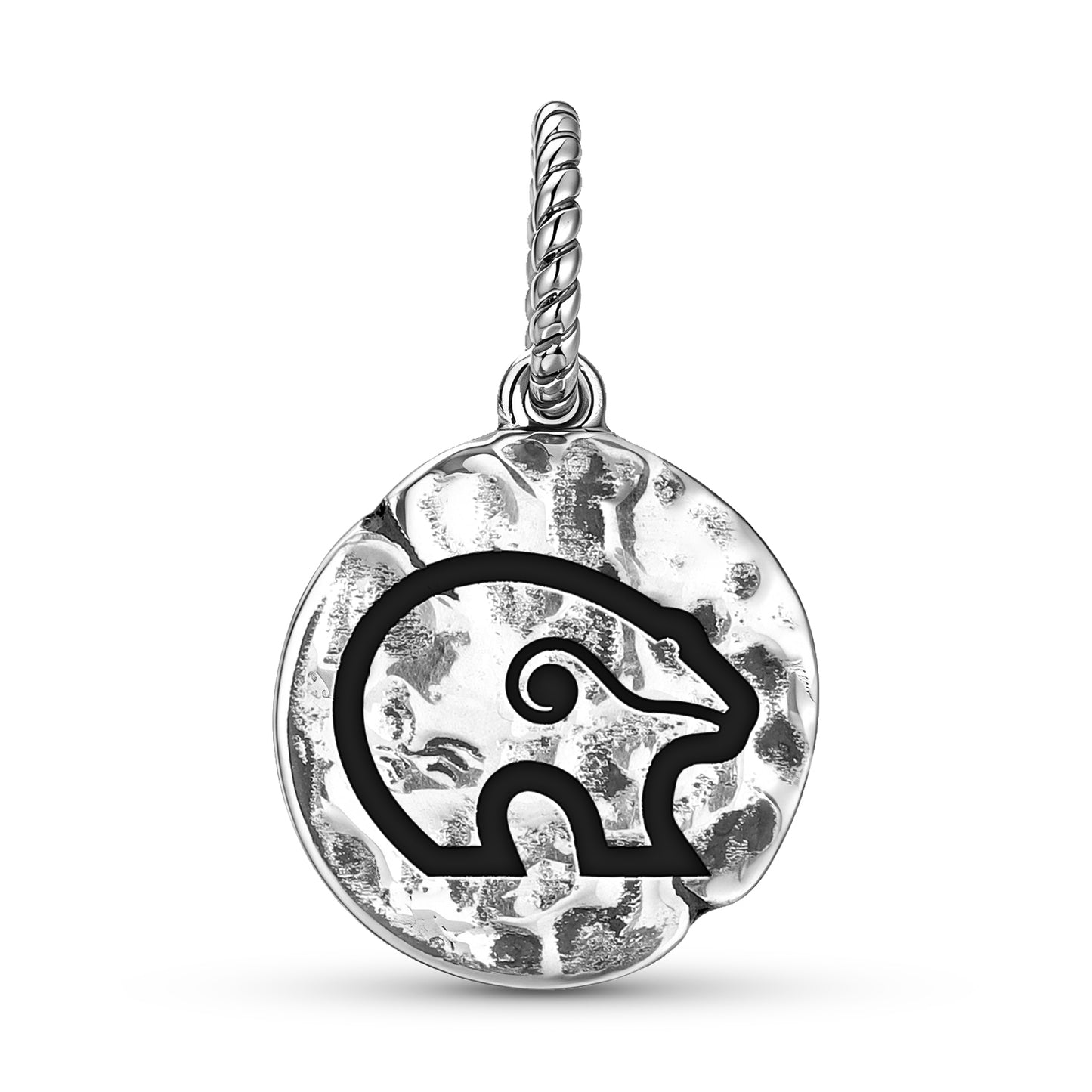 Lakota Sioux Bear Symbol Dangle Charm – 925 Sterling Silver