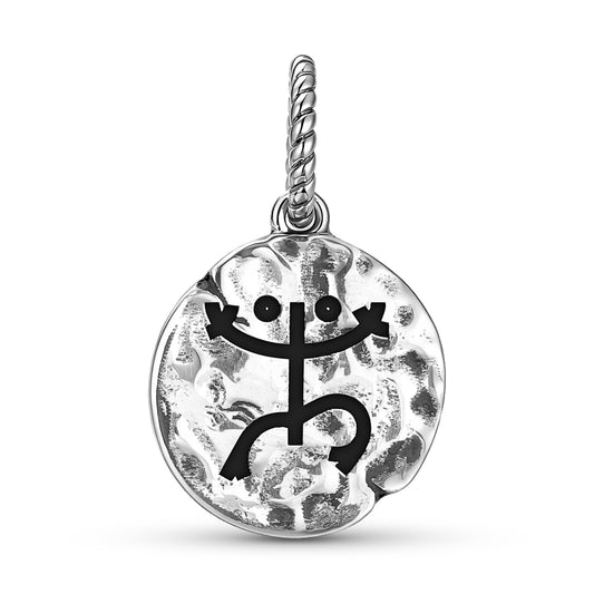 Taino Toa Symbol Dangle Charm – 925 Sterling Silver