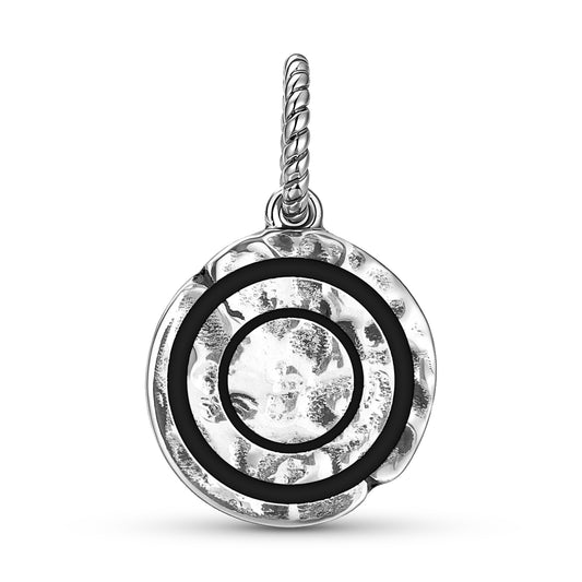 Native Rock Art Dangle Charm – 925 Sterling Silver