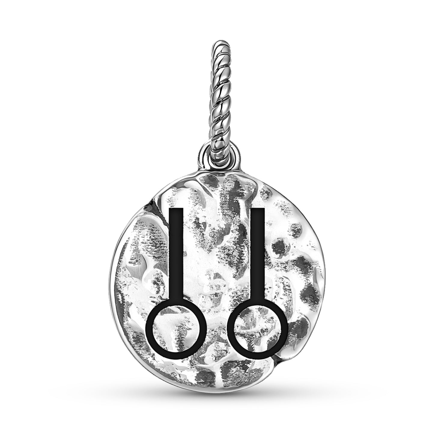 Native Rock Art Observation Symbol Dangle Charm – 925 Sterling Silver