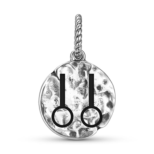 Native Rock Art Observation Symbol Dangle Charm – 925 Sterling Silver