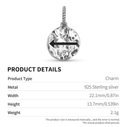 Rock Art-Inspired Symbol Dangle Charm – 925 Sterling Silver – view 3