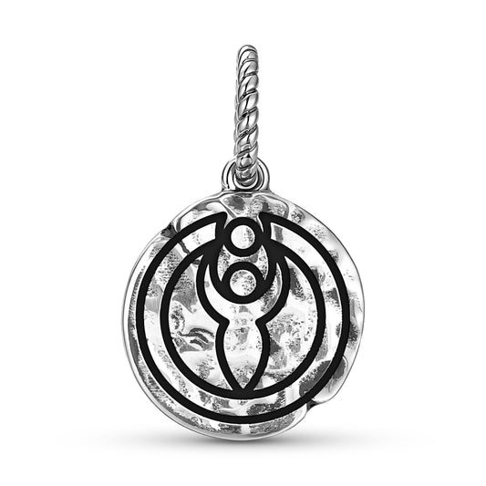 Crop Circles Goddess Isis Symbol Dangle Charm – 925 Sterling Silver