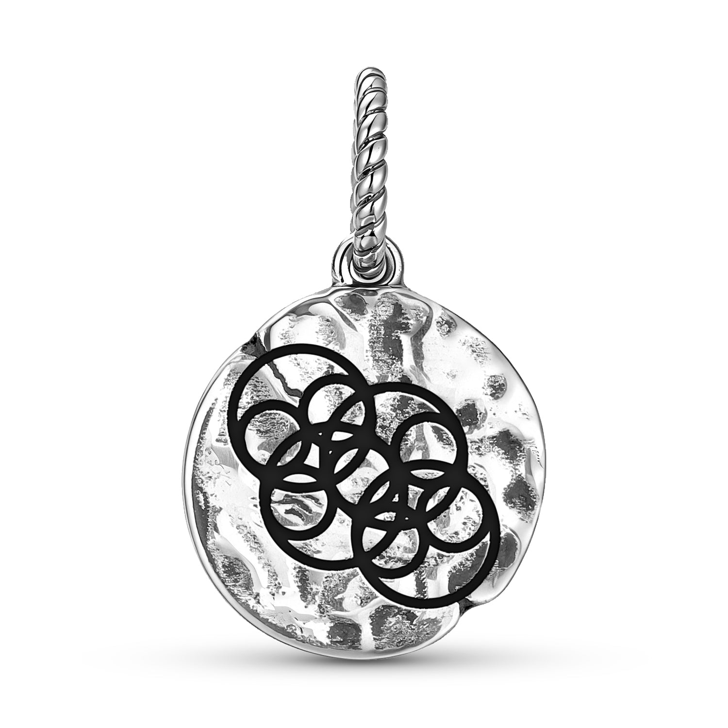 Crop Circles Braid Pattern Symbol Dangle Charm – 925 Sterling Silver