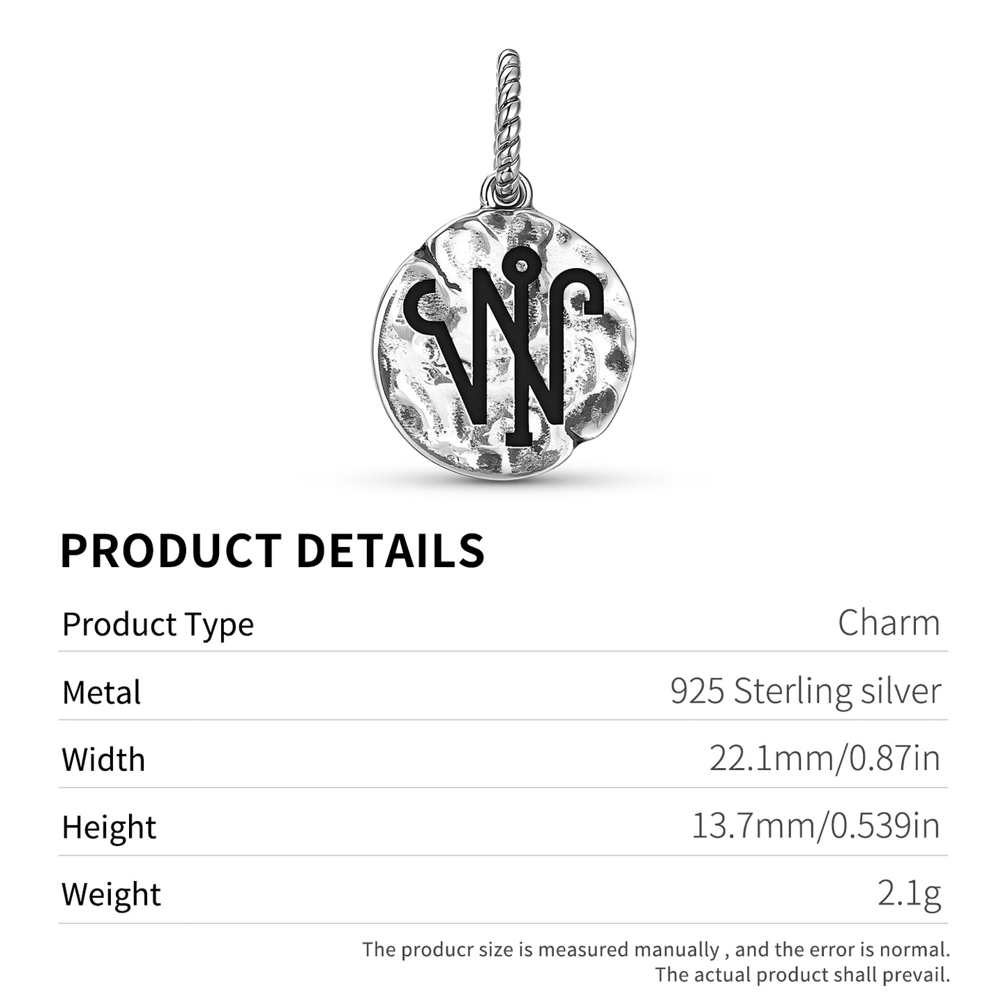 Angels ASALIAH Dangle Charm – 925 Sterling Silver – view 3