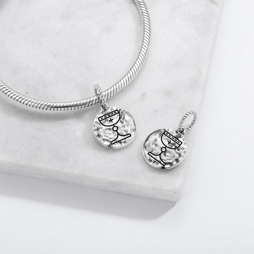 Holy Grail-Inspired Dangle Charm – 925 Sterling Silver – view 2