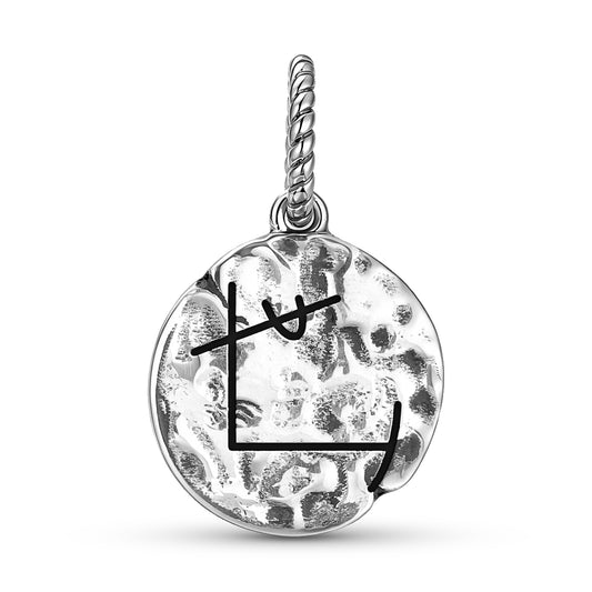 YOSHI TE Symbol Dangle Charm – 925 Sterling Silver