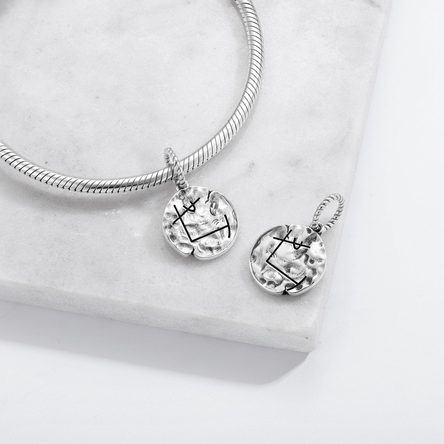 YOSHI TE Symbol Dangle Charm – 925 Sterling Silver – view 2