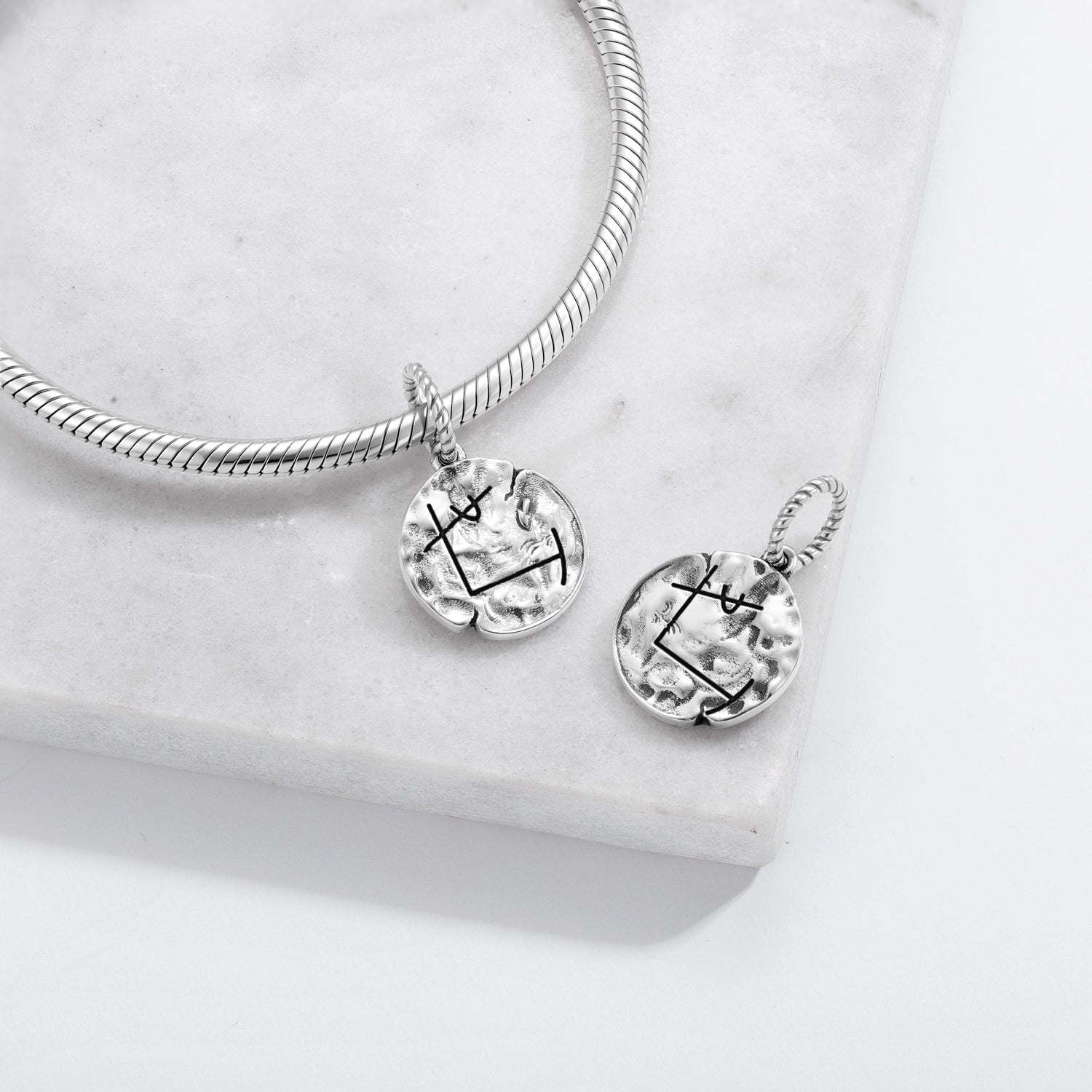 YOSHI TE Symbol Dangle Charm – 925 Sterling Silver – view 2