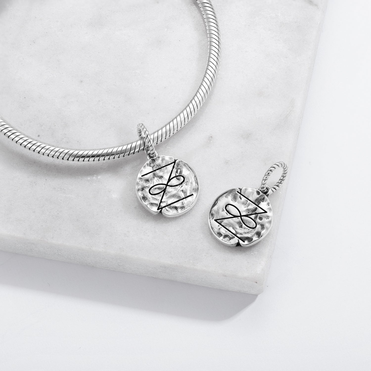 ZONAR Symbol Dangle Charm – 925 Sterling Silver – view 2