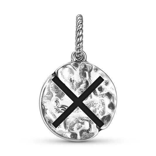 Latvian Slipais Krusts Symbol Dangle Charm – 925 Sterling Silver