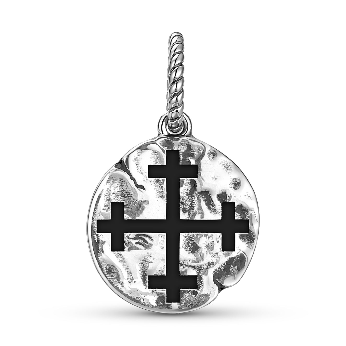 Latvian Māra’s Cross Symbol Dangle Charm – 925 Sterling Silver