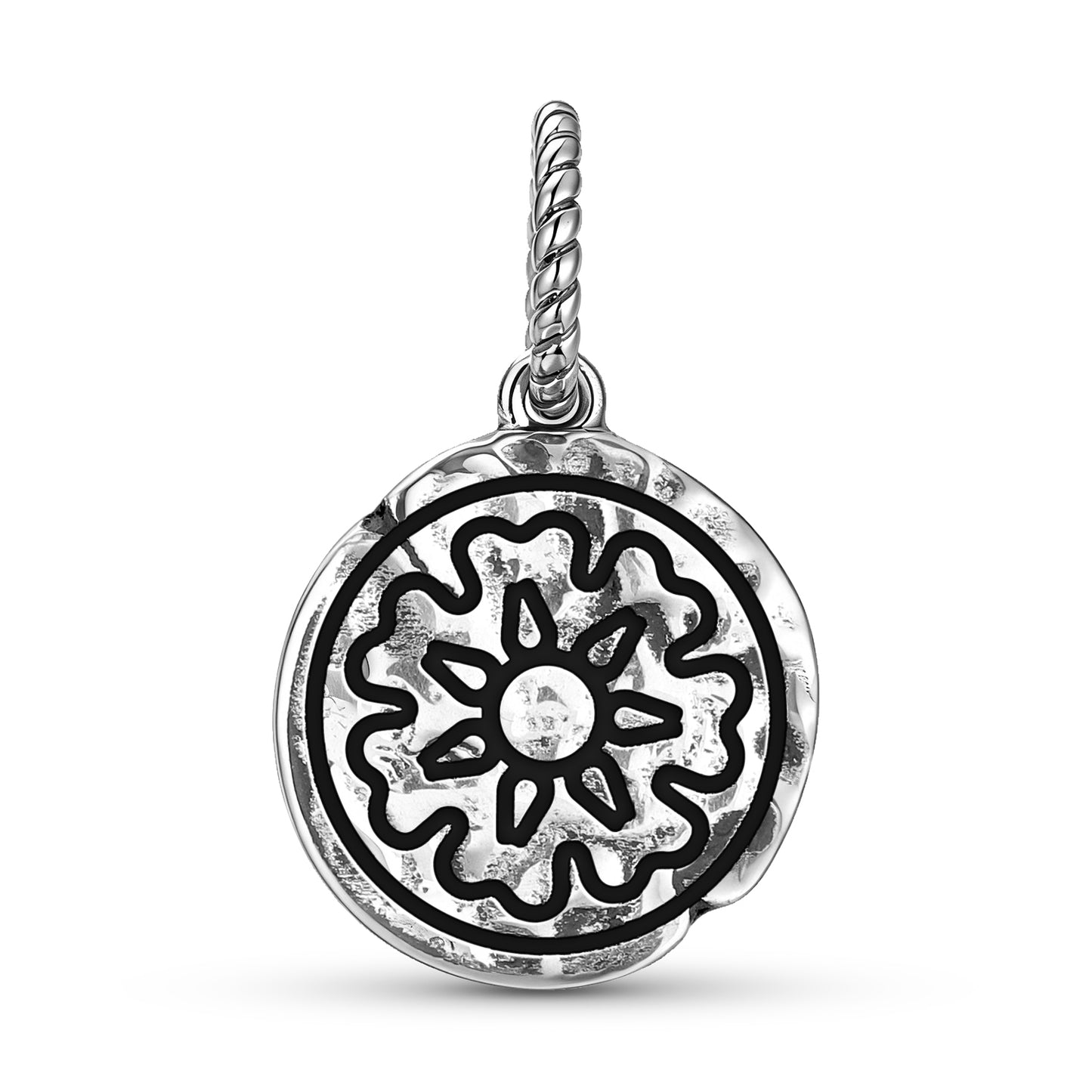 Anthroposophy Sun Seal Dangle Charm – 925 Sterling Silver