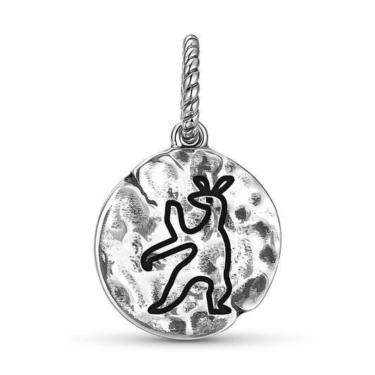 Hare Spirit Symbol Dangle Charm – 925 Sterling Silver