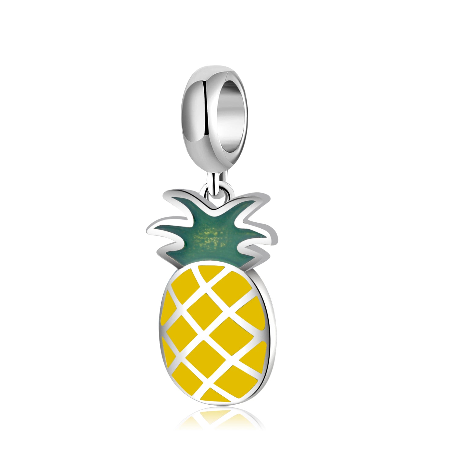 Pineapple Dangle Charm – S925 Sterling Silver
