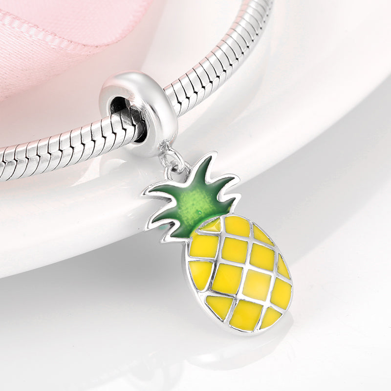 Pineapple Dangle Charm – S925 Sterling Silver – view 2