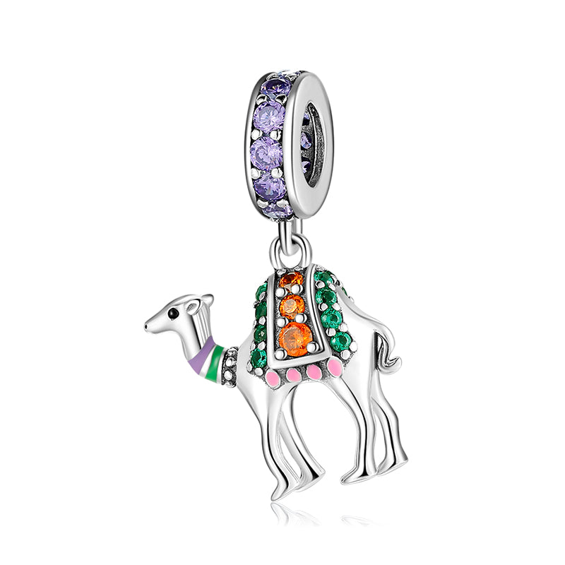 Camel Animal Dangle Charm – S925 Sterling Silver