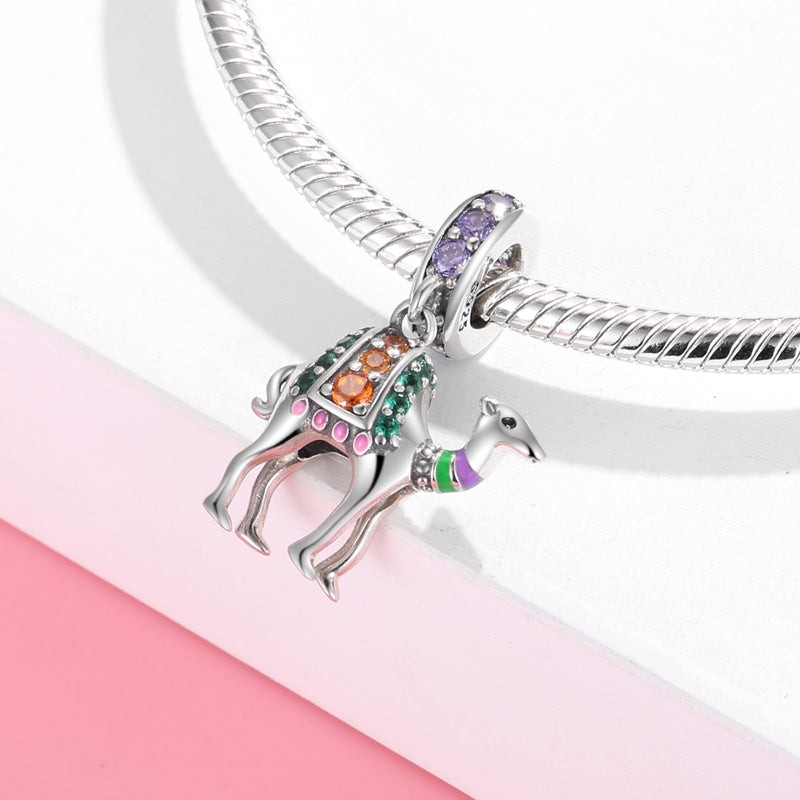 Camel Animal Dangle Charm – S925 Sterling Silver – view 2