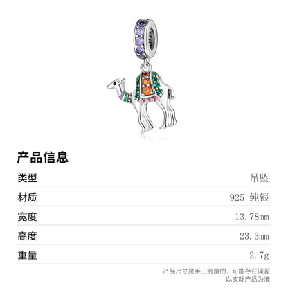 Camel Animal Dangle Charm – S925 Sterling Silver – view 3