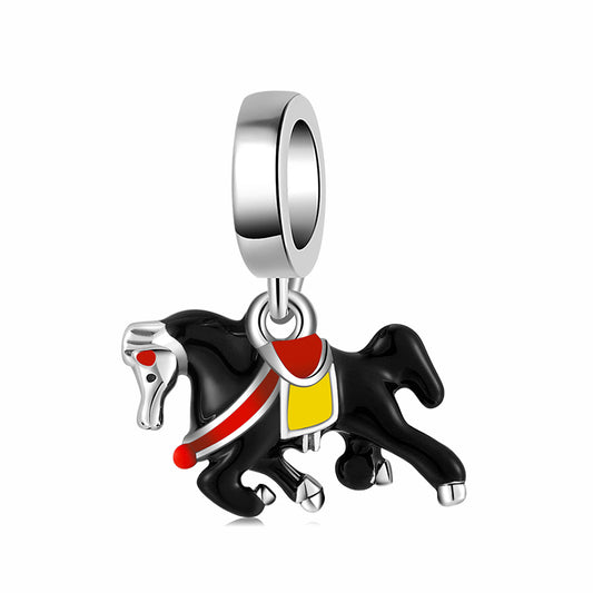 Horse Pendant Dangle Charm – S925 Sterling Silver