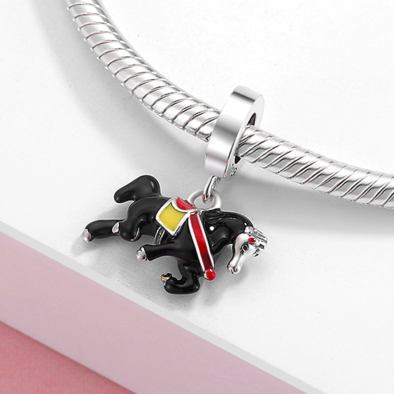Horse Pendant Dangle Charm – S925 Sterling Silver – view 2