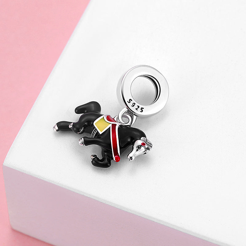 Horse Pendant Dangle Charm – S925 Sterling Silver – view 3