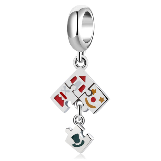 Circus Puzzle Dangle Charm – 925 Sterling Silver