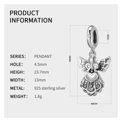Angel Of Love Charm Pendant – S925 Sterling Silver – view 3