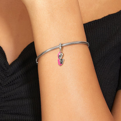 Skeleton Dangle Charm – 925 Sterling Silver – view 3