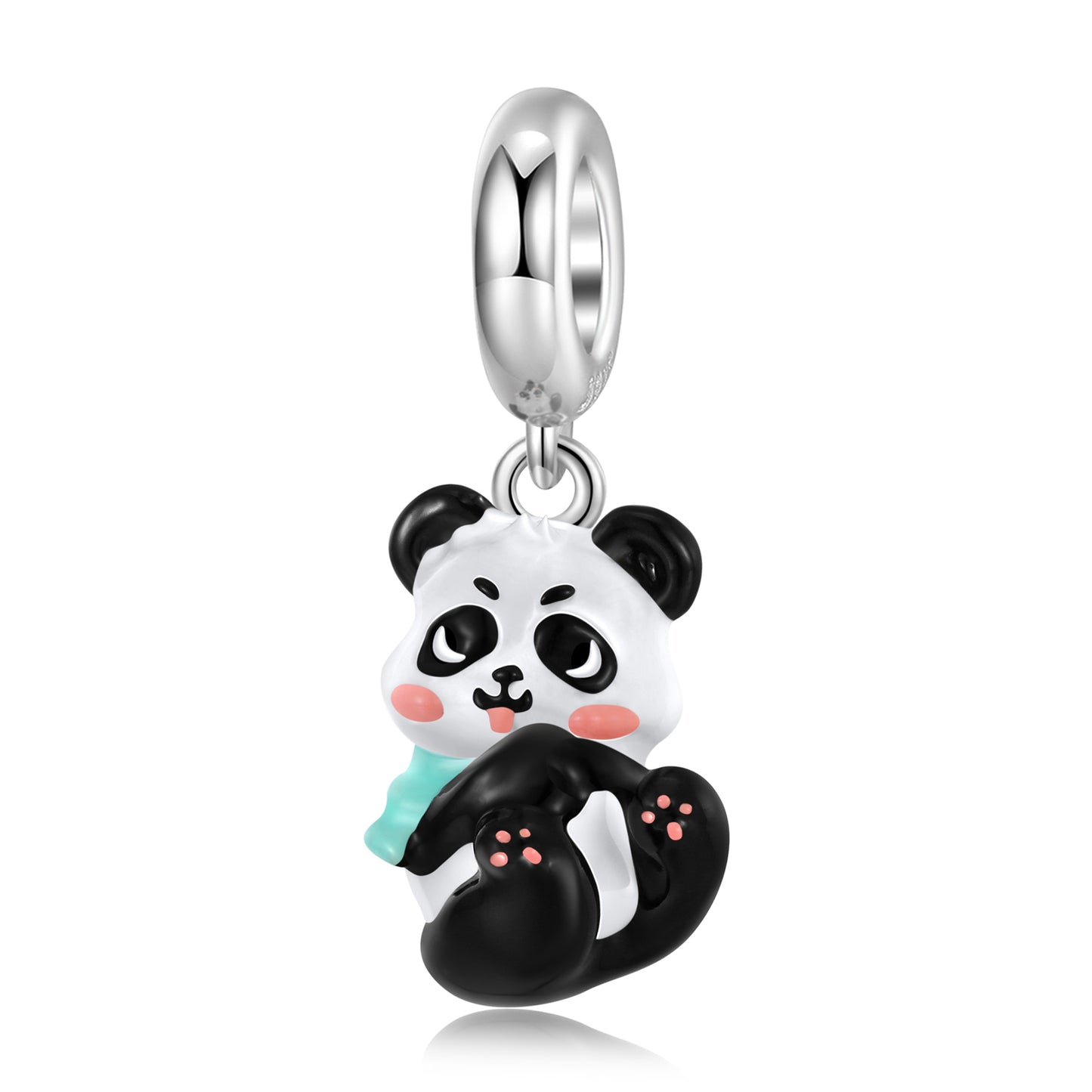 Panda Baby Dangle Charm – S925 Sterling Silver