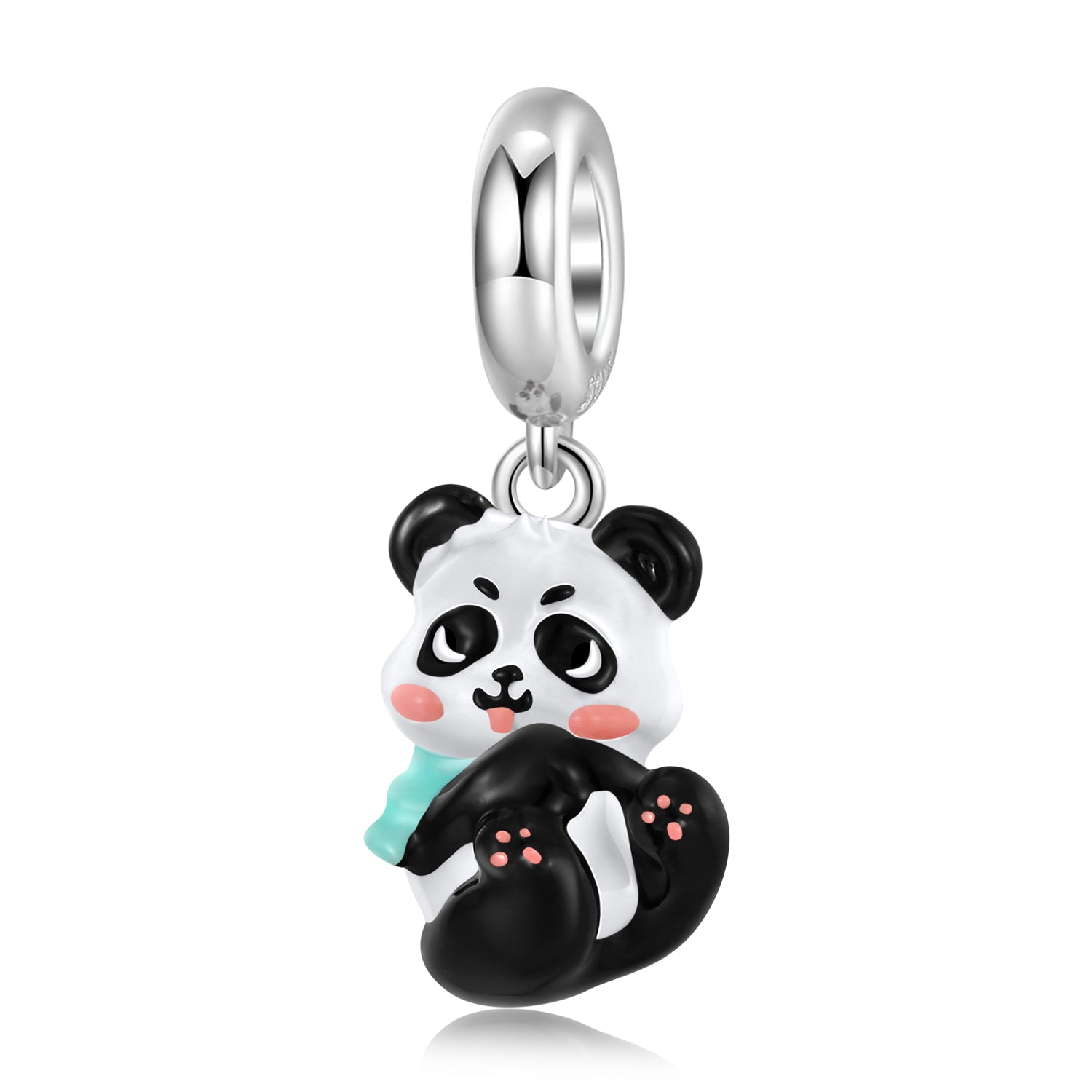 Panda Baby Dangle Charm – S925 Sterling Silver
