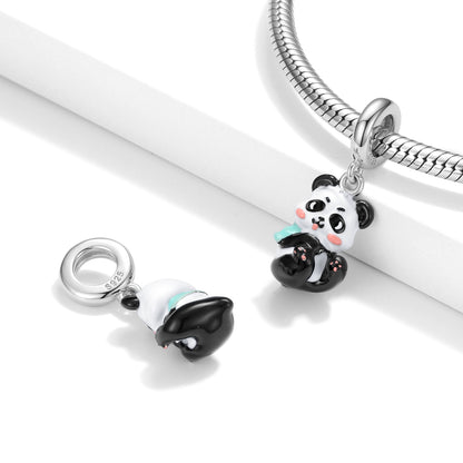 Panda Baby Dangle Charm – S925 Sterling Silver – view 2