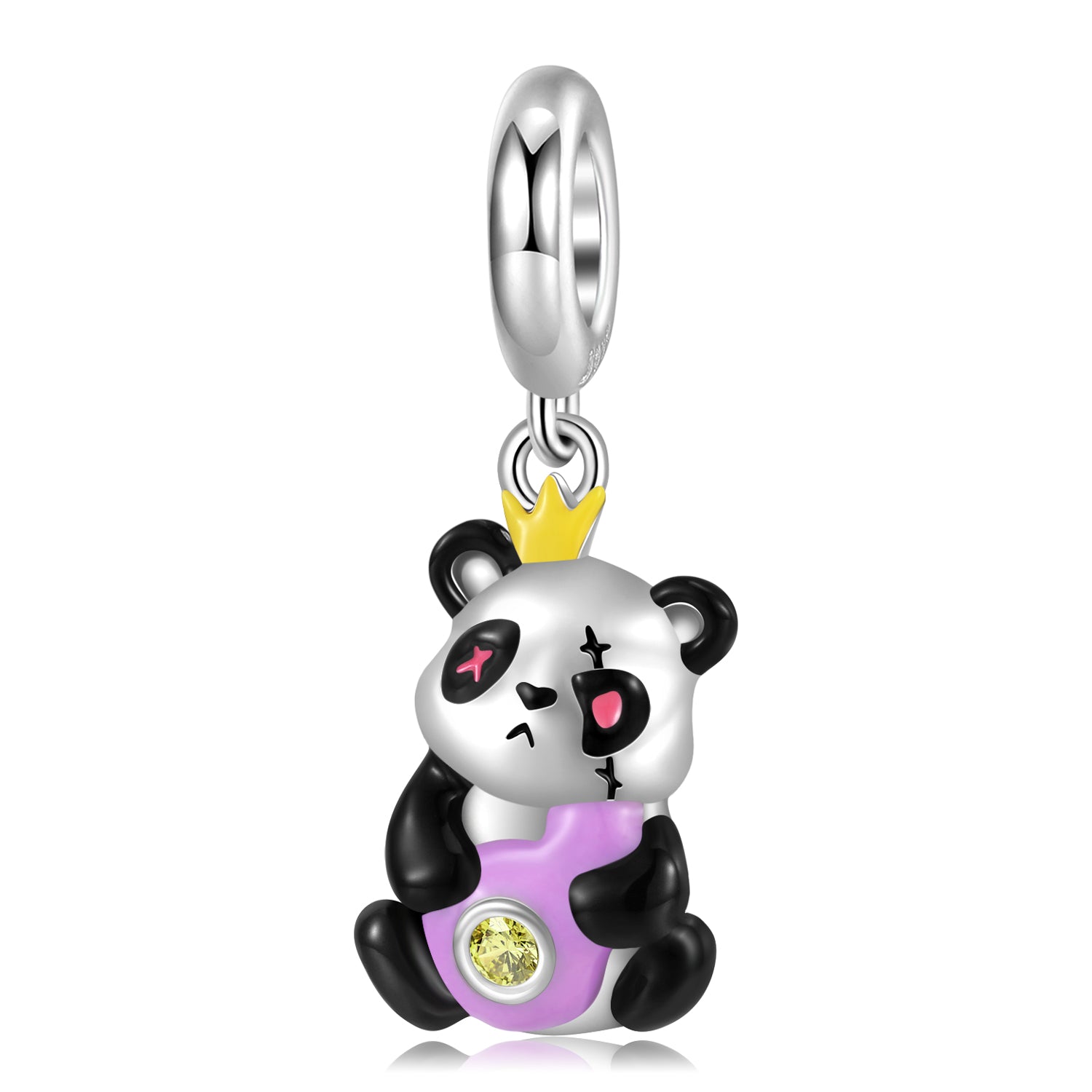 Panda Doll Dangle Charm – S925 Sterling Silver