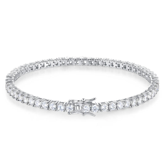2mm moissanite tennis bracelet in 925 sterling silver