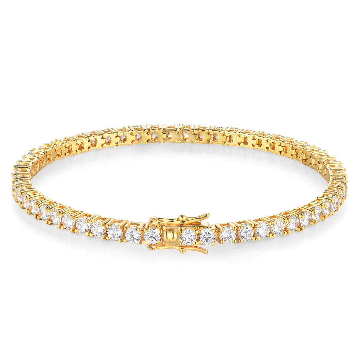 2mm moissanite tennis bracelet in 925 sterling silver