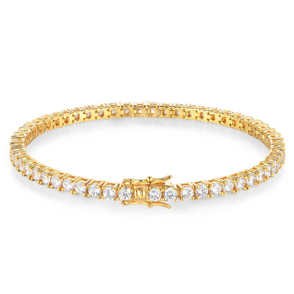 2mm moissanite tennis bracelet in 925 sterling silver