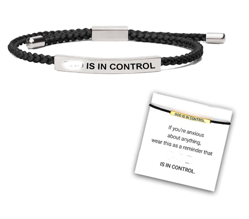 Stainless Steel Woven Engraved Bracelet – view 4