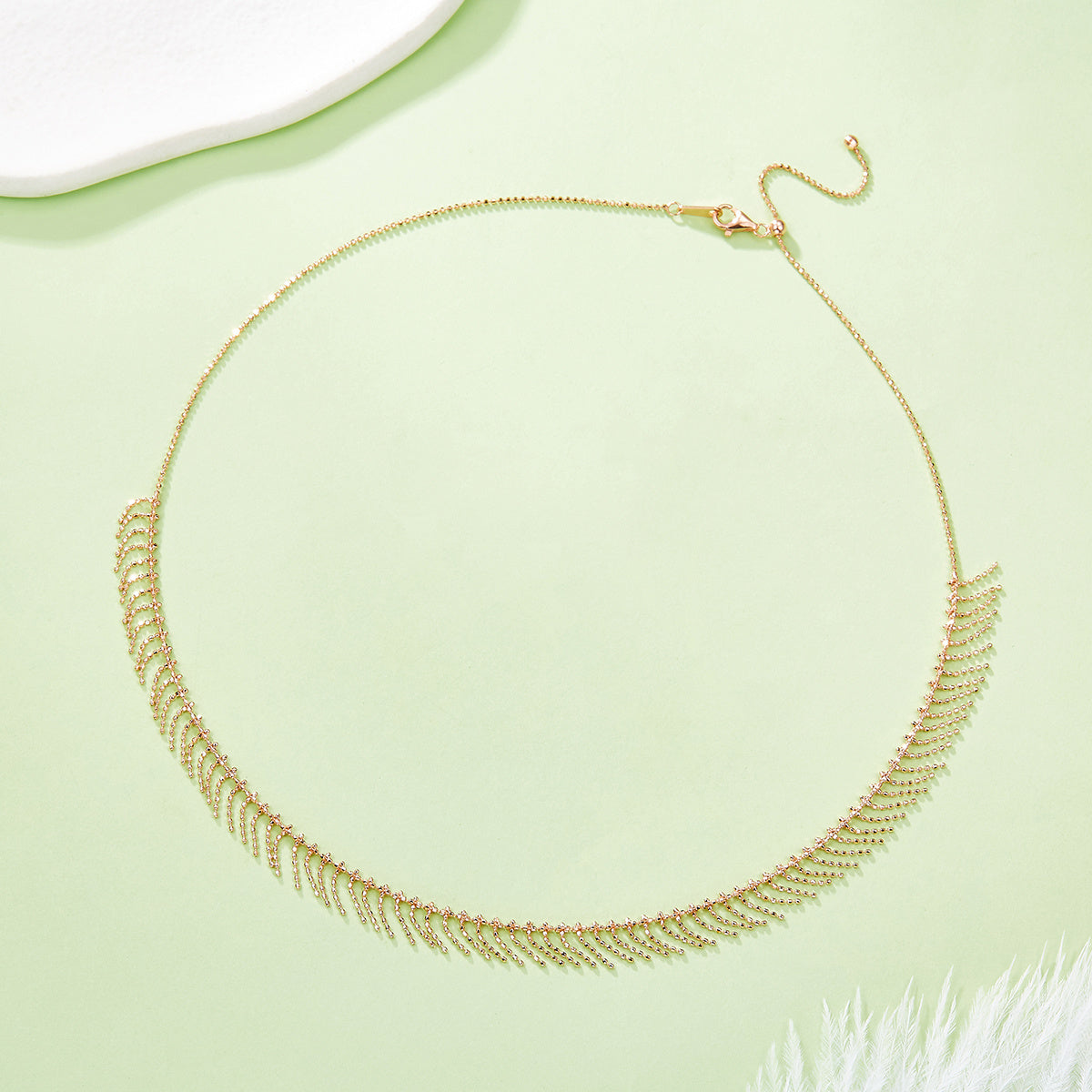 Tassel Necklace – S925 Silver, Adjustable, 3 Finishes – view 5
