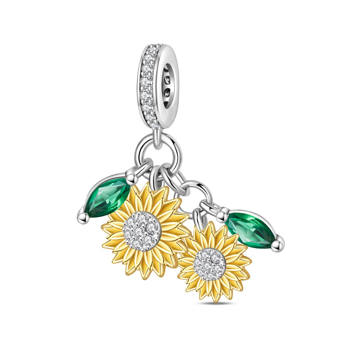 Sunflower-shaped Copper Bead Pendant Bracelet Accessory – view 9