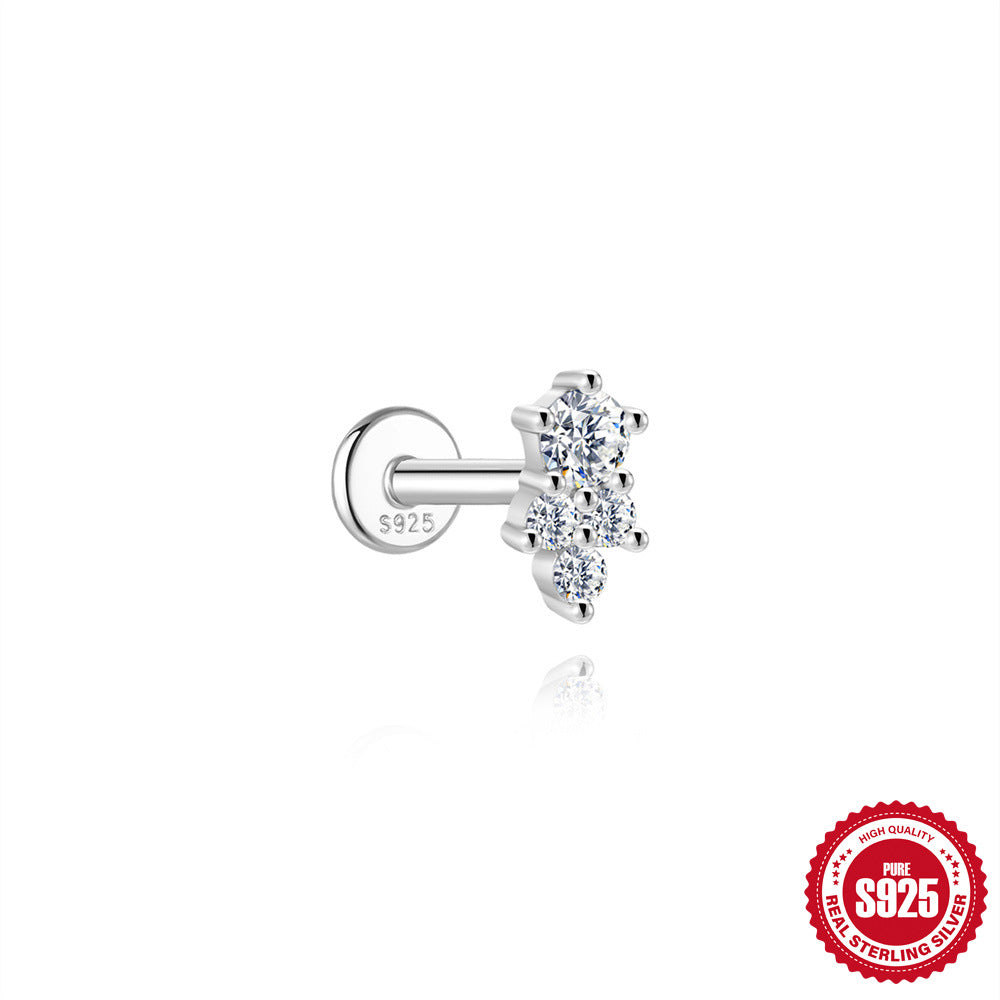 S925 Sterling Silver Moissanite Stud Earrings For Women – view 10