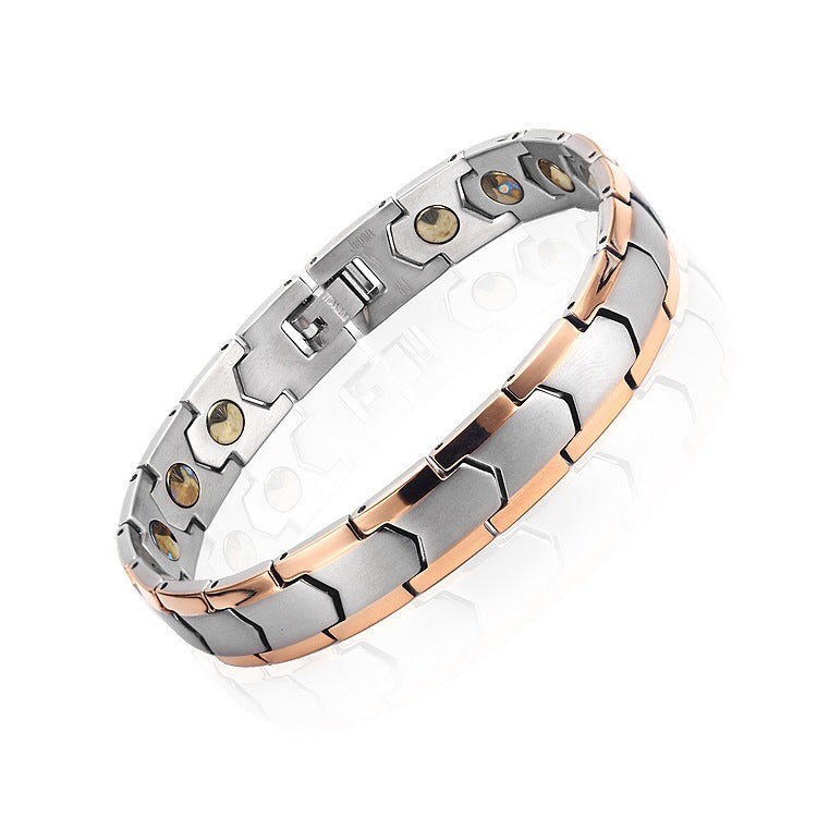 Stainless Steel Jewelry Bracelet Health Energy Magnetic Therapy – view 3