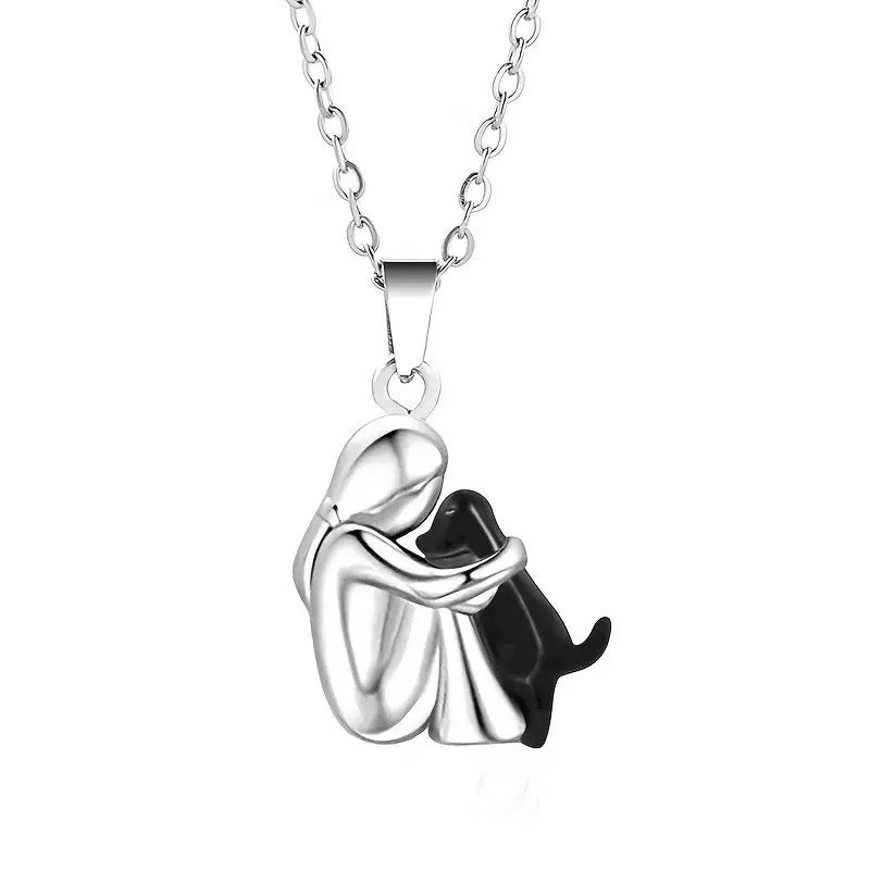 Pure Silver Necklace For Women Love Colored Electroplated Pendant – view 7