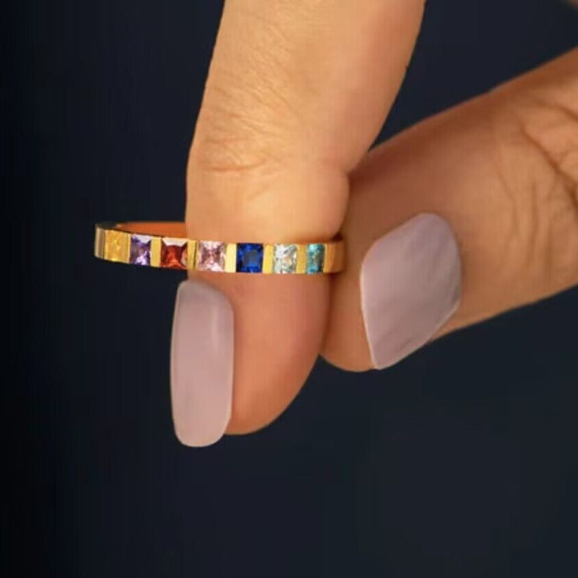 Stainless Steel Customized Zircon Ring – Style A – view 4