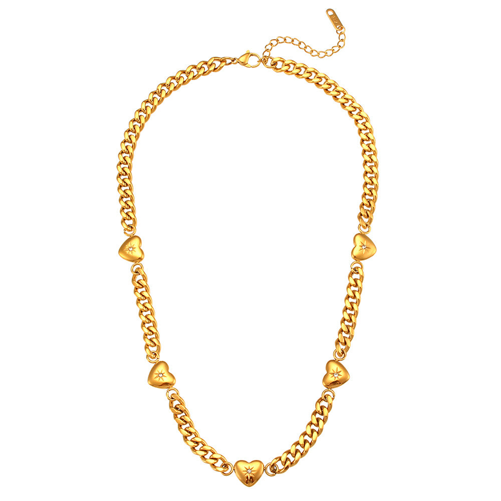 Stainless Steel Plated 18k Gold Cuban Chain Necklace – view 6