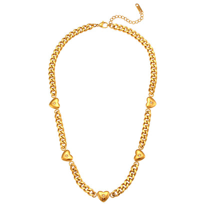 Stainless Steel Plated 18k Gold Cuban Chain Necklace – view 6