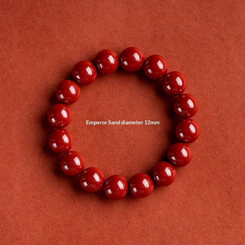 Imperial Sand Cinnabar Bracelet For Ones Zodiac Year In Red – view 7
