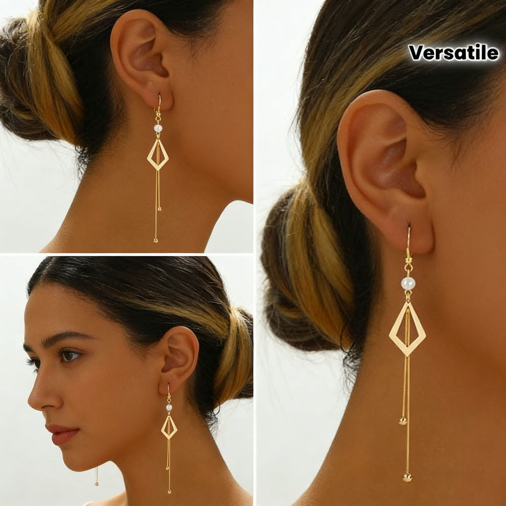Copper-plated Silver Tassel Earrings – view 4