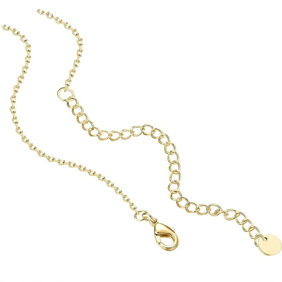 14k Solid Gold Plated Personalized Rhinestone Necklace For Women – view 3
