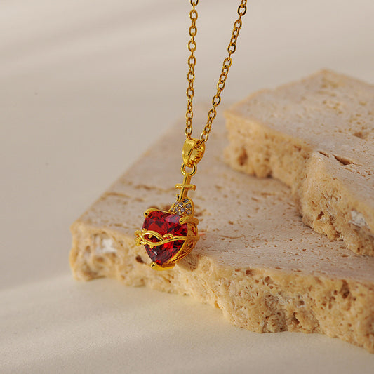 Gold Love Chain Stainless Steel Necklace