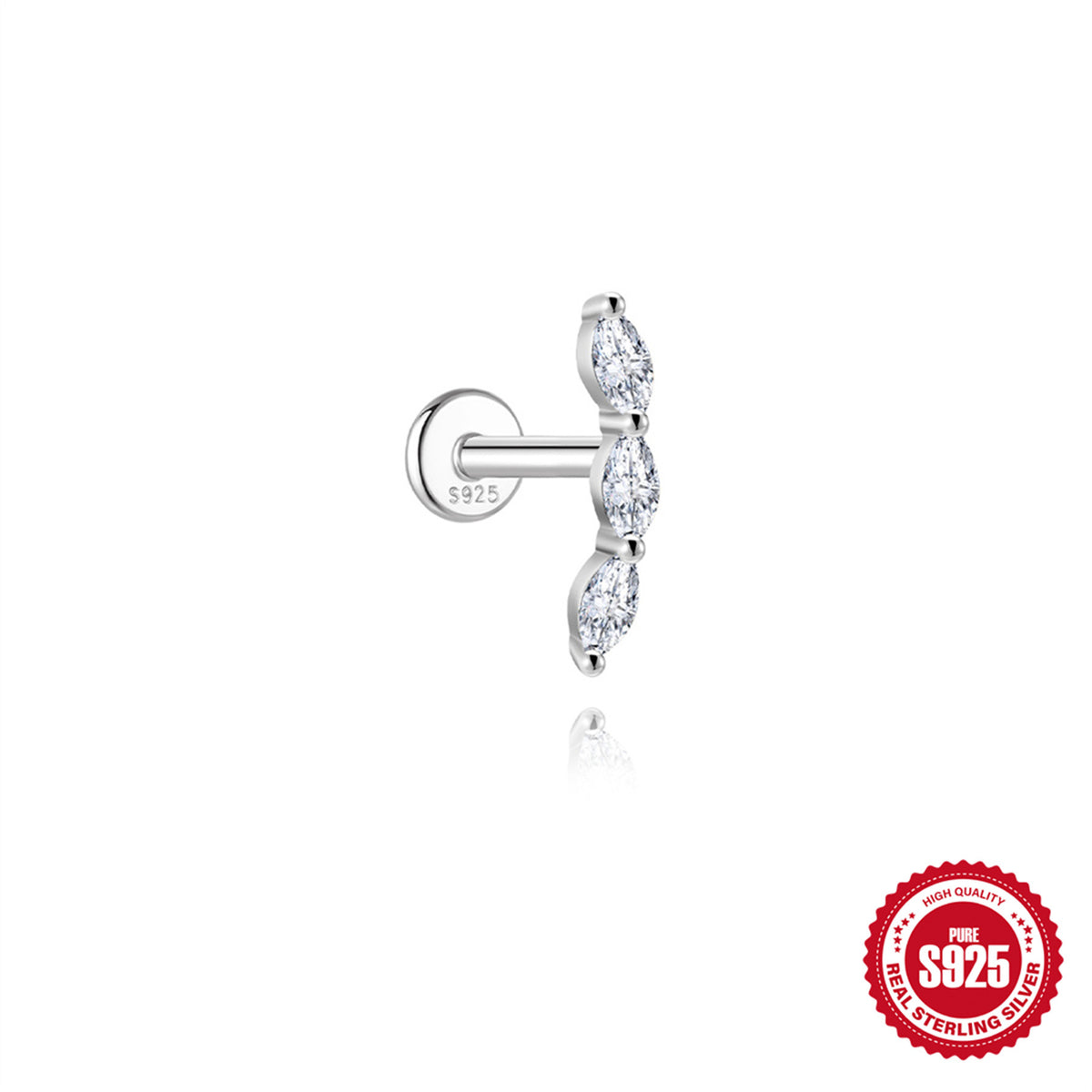S925 Sterling Silver Moissanite Stud Earrings – view 15